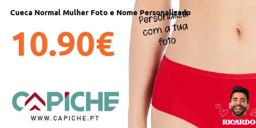 Cueca Normal Mulher Foto e Nome Personalizado - CAPICHE