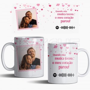 Caneca Spotify com frase Personalizável