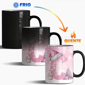 Caneca Natal Rosa com nome