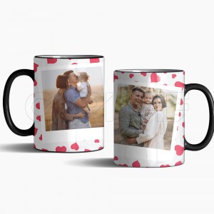 Caneca Mágica Personalizável com Fotos Corações