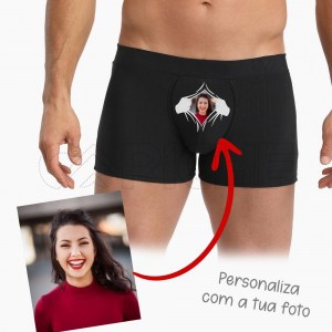 Boxer Homem Foto Personalizado