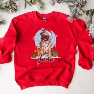 Sweater sem Capuz Pug Natalício