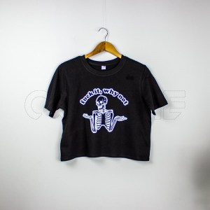 T-shirt Cropeed S preto