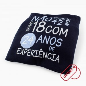 Sweater com capuz azul M