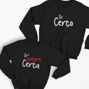 Sweater Casal Sr e Sra Certos