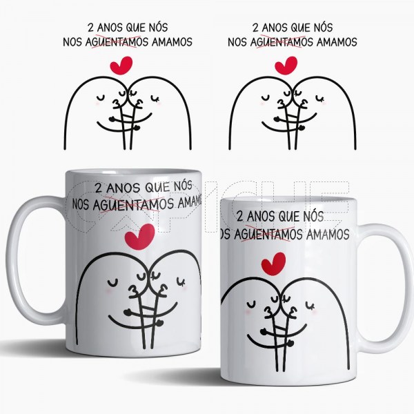 Caneca anos de namoro Flork