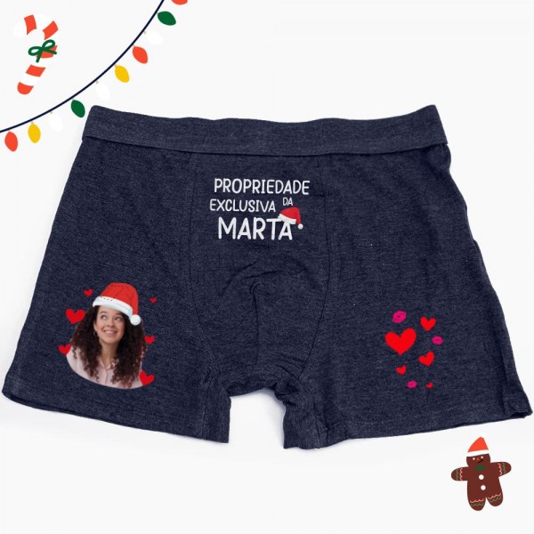 Boxer Homem Especial Natal Propriedade Exclusiva