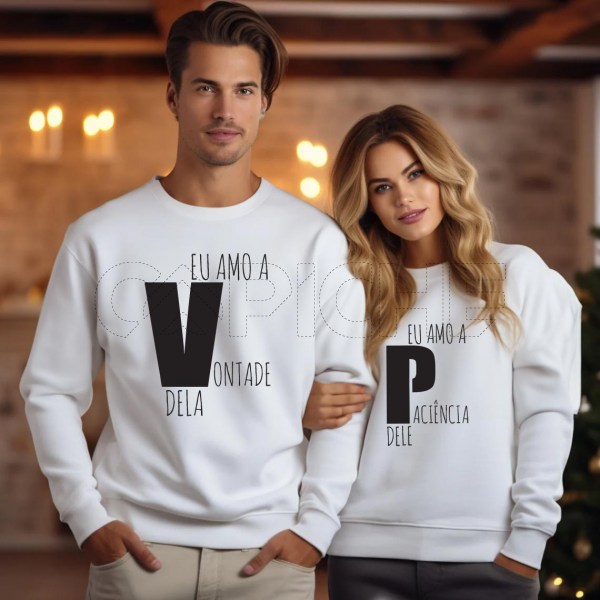 Sweater Casal Vontade e Paciência