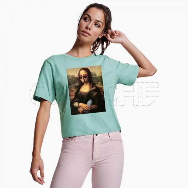 T-shirt Cropped Mona lisa Cool