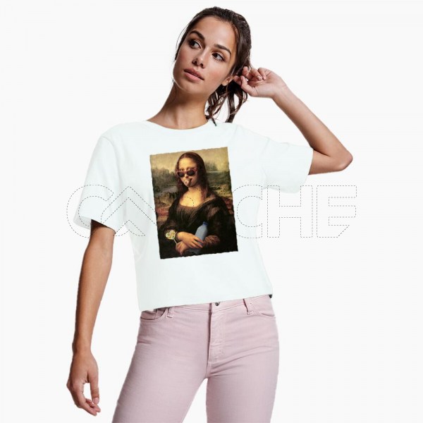 T-shirt Cropped Mona lisa Cool