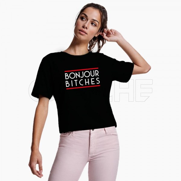 T-shirt Cropped Bonjour Bitches