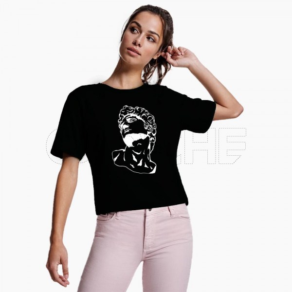 T-shirt Cropped  Cabeça estatua