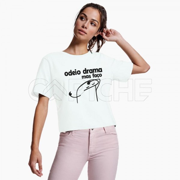 T-shirt Cropped Odeio Drama