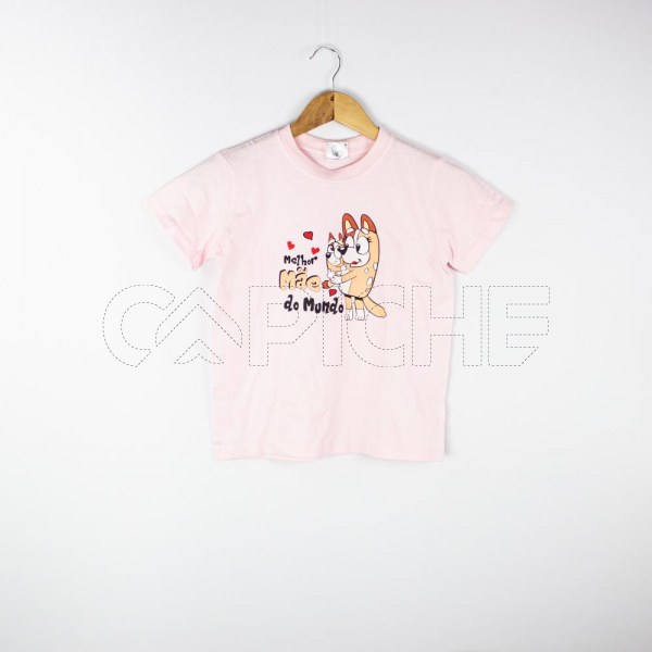 T-shirt Tamanho 10-12 anos Rosa