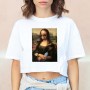 T-shirt Cropped Mona lisa Cool