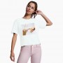 T-shirt Cropped Cat Human